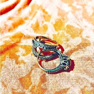 3k total , White gold ,diamond bridal set. size 6. Insured Paperwork